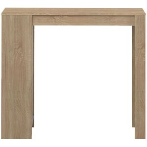 TEMAHOME Table bar effet bois chene naturel