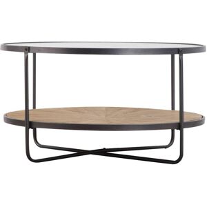 Made in Meubles Table basse en metal noir 84.5 cm