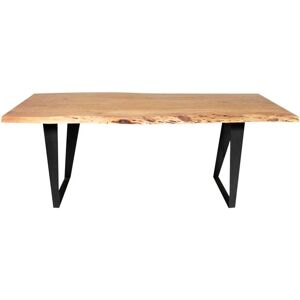 Made in Meubles Table a manger en bois noir 200 cm