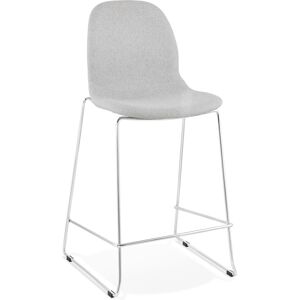 Kokoon Design Tabouret de bar Tissu Gris H. assise 67 cm rembourre