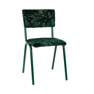 Zuiver Chaise de repas en velours brode vert