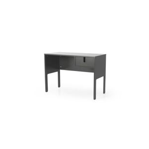 Tenzo Bureau en bois 1 tiroir L105cm gris anthracite