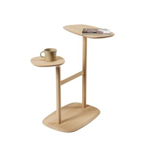 Umbra Table d'appoint double plateaux pivotants bois naturel H 71,5cm