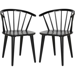 Safavieh Chaises de salle a manger Bois d'hevea en Noir, 50 X 55 X 75 cm