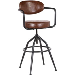 Mathi Design Tabouret Industriel marron