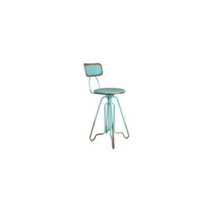 Dutchbone Tabouret de comptoir en metal bleu