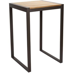 Mathi Design Mange debout carre 70 cm acier/bois massif clair