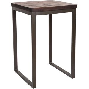 Mathi Design Mange debout 70 cm acier/bois massif fonce