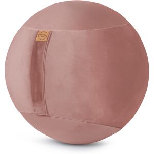 Sitting Point Balle d'assise avec poignee vieux rose velours D65