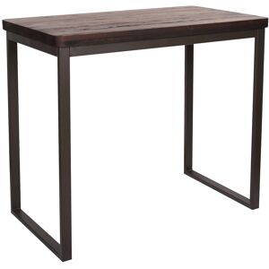 Mathi Design Mange debout 120 cm acier/bois massif fonce