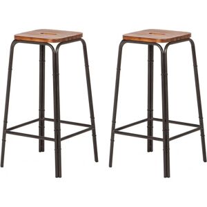 Meubletmoi Lot 2 tabourets de bar style loft