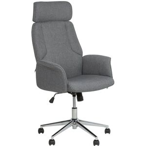 Beliani Chaise de bureau grise