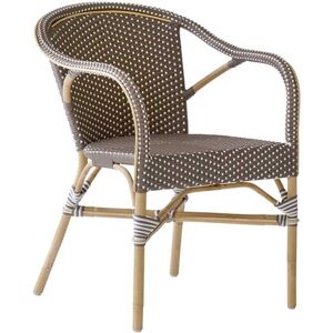 Sika Design Fauteuil empilable en rotin et cappuccino