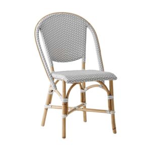 Sika Design Chaise repas empilable en rotin et fibre synthetique gris