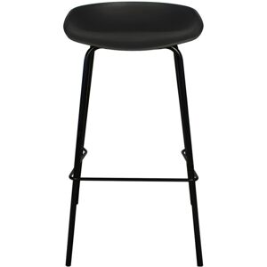 Meubles & Design Lot de 2 tabourets tendances style contemporain noir