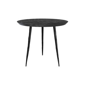 Rendez-Vous Deco Table d'appoint ronde en ardoise et bois D55 cm