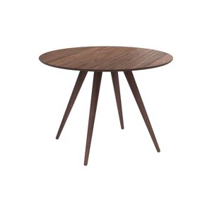 Rendez-Vous Deco Table ronde 4 personnes en bois fonce finition noyer D105 cm