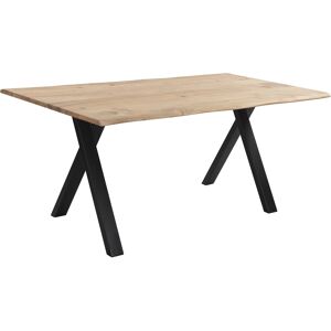 Rendez-Vous Deco Table rectangulaire 6 personnes en bois et pieds en metal noir 175 cm