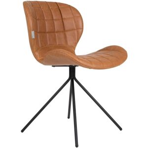 Zuiver Chaise design aspect cuir marron