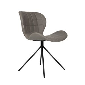 Zuiver Chaise design aspect cuir gris