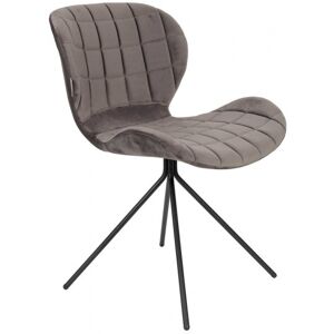 Zuiver Chaise design en velours gris