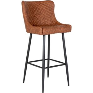 Meubles & Design Tabouret de bar en simili cuir camel