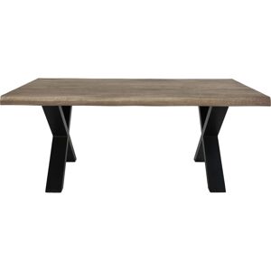 House Nordic Table basse en metal et bois fonce