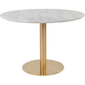 House Nordic Table a manger ronde effet marbre D110cm blanc