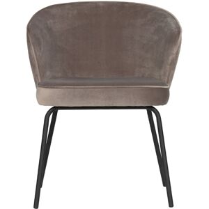 WOOOD Chaise moderne velours taupe