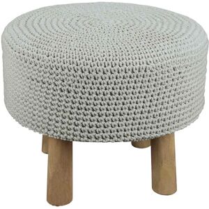 Sensei Maison Tabouret en macrame glacier