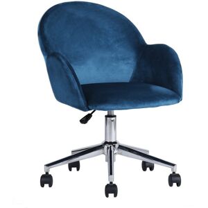 Calicosy Chaise de Bureau a Roulettes avec Accoudoirs - CHIOZZA - Bleu