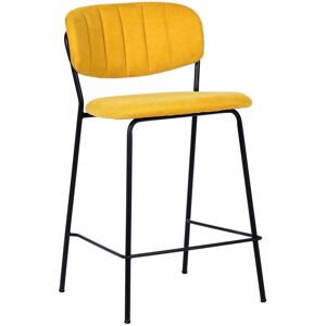 Mathi Design Tabouret de comptoir tissu jaune