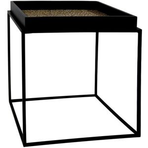 Now s Home Meuble d'appoint en noix de coco et pieds en metal noir