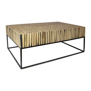 Now s Home Table basse en metal et branche de teck