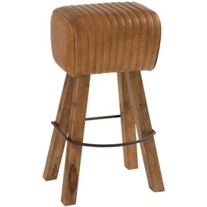 Meubles & Design Tabouret de bar retro en cuir