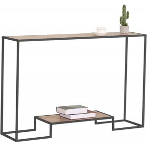 Calicosy Console moderne 2 niveaux decor chene L120cm