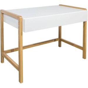 Nateo Concept Bureau enfant 1 tiroir Blanc et Chene