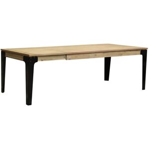 Robin des Bois Table a manger extensible 10 a 12 couverts en bois et metal