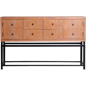 Lastdeco Console en Bois de Sapin Marron, 132x36x81 cm