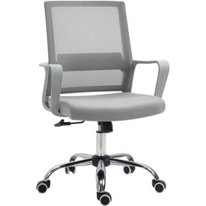 Vinsetto Chaise de bureau ergonomique reglable revetement maille gris