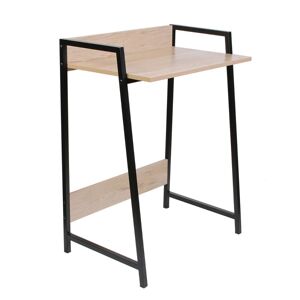 The Home Deco Factory Bureau bois et metal noir