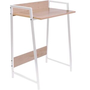 The Home Deco Factory Bureau bois et metal blanc