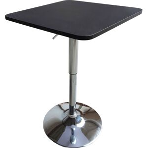 Happy Garden Table de bar carree noire et chrome