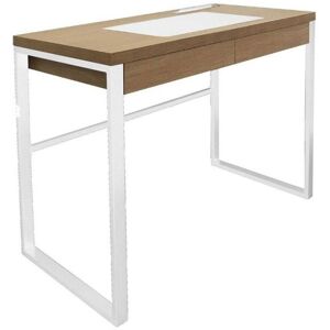 The Home Deco Factory Bureau bois et metal blanc