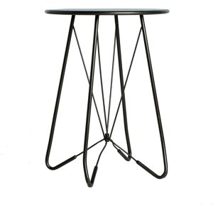 Lastdeco Table Basse en Fer Noir, 45x45x61 cm - Lot de 2