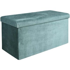 The Home Deco Factory Banc coffre de rangement bleu cadet