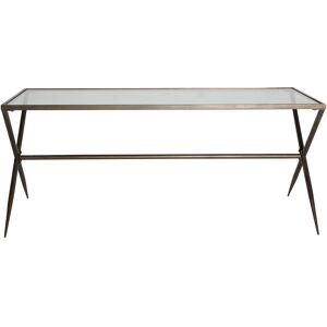 Lastdeco Table Salon en Fer Noir, 185x80x78 cm