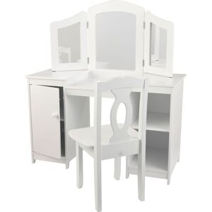 KidKraft Grande coiffeuse effet bois blanc