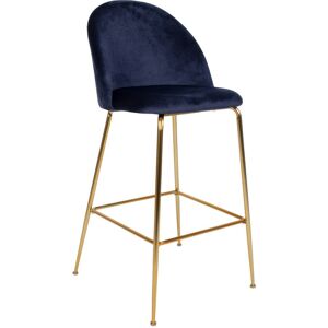 Meubles & Design Tabouret de bar scandinave en velours bleu