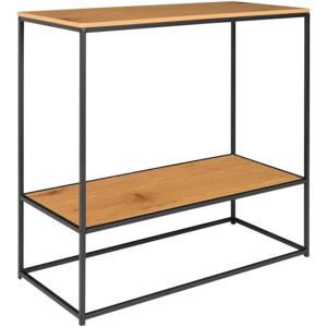 Meubles & Design Console minimaliste en bois et metal 80x80cm marron